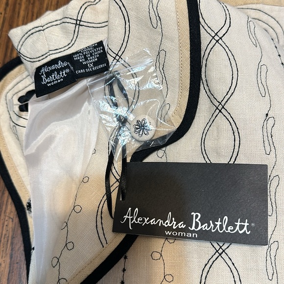 New Alexandra Bartlett 100% Linen Women’s Blazer Size 1X - Picture 3 of 6